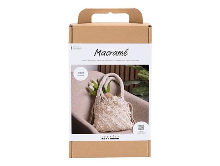 Creativ Knutselset macramé, wit, tas, 1 verpakking