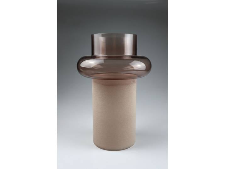 Dekovase AM DESIGN aus Glas , braun, B:19,5cm H:30cm, Glas, Vasen, Dekovase, BxH: 19,5x30