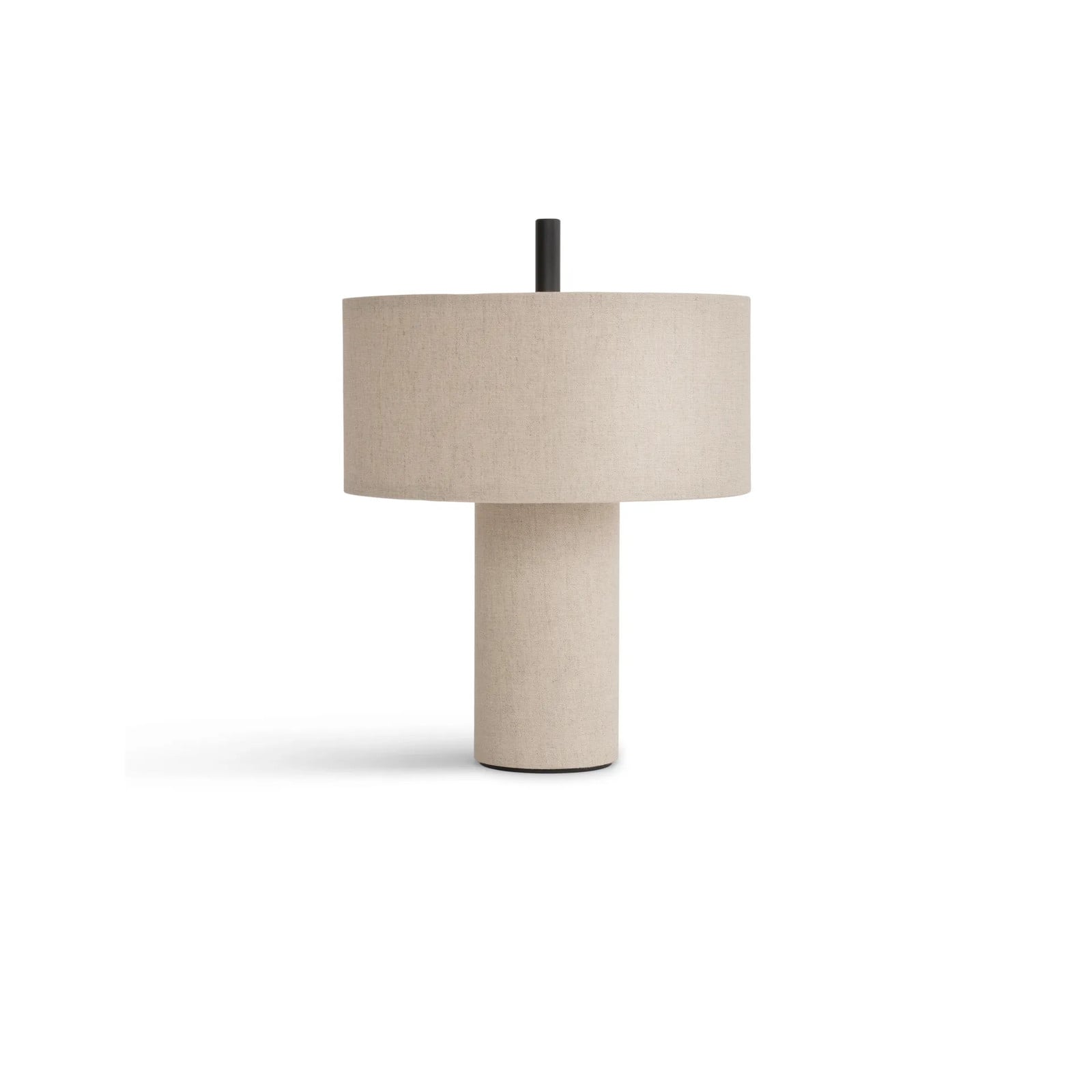 New Works Margin draagbare tafellamp Beige met textiele kap en dimbare LED