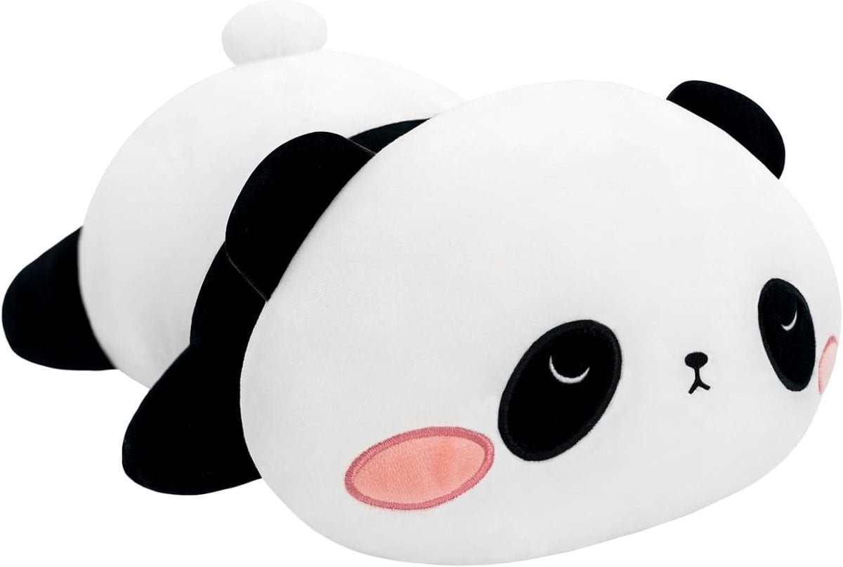 Zachte Panda Knuffel met Zwaard - Gewogen Pluche Panda voor Stressverlichting, 35 cm, 0,7 kg