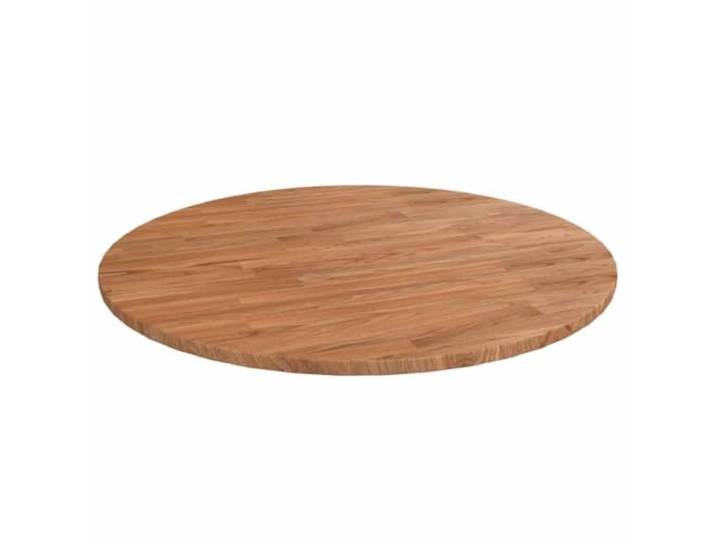 PTUGUOF Runde Tischplatte Eiche Massiv Hellbraun 80 cm Lackiert, Sofort Einsatzbereit, Für Esszimmer, Küche, Cafe, Restaurant