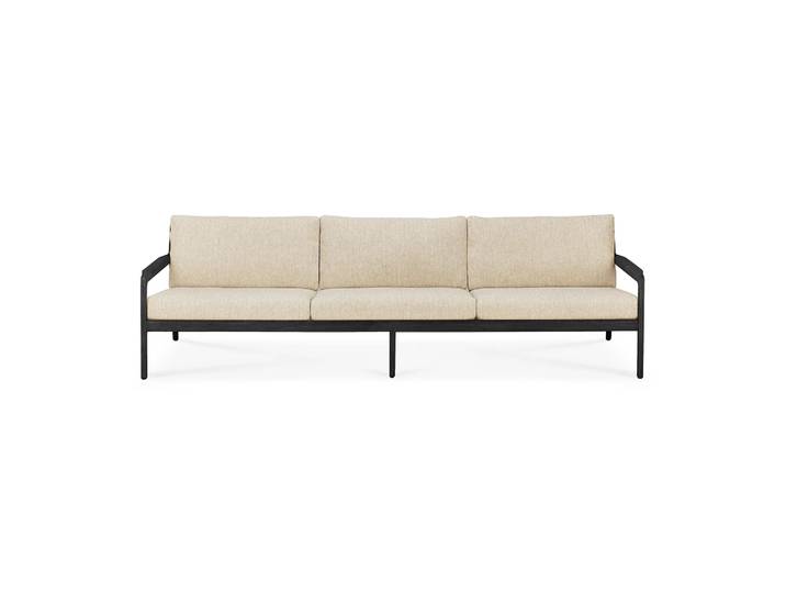 Ethnicraft Jack outdoor 3-sitziges Sofa schwarzgebeizt teak Natural