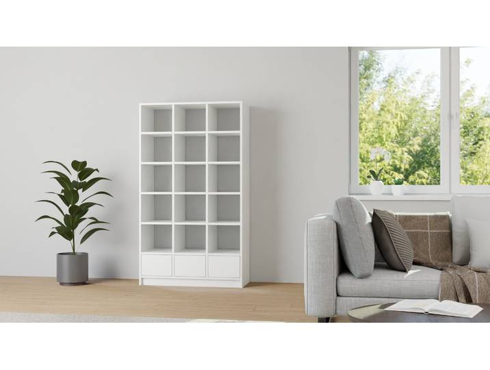 Regal mit Schubladen nach Maß MDF Beschichtet MDF Weiß matt