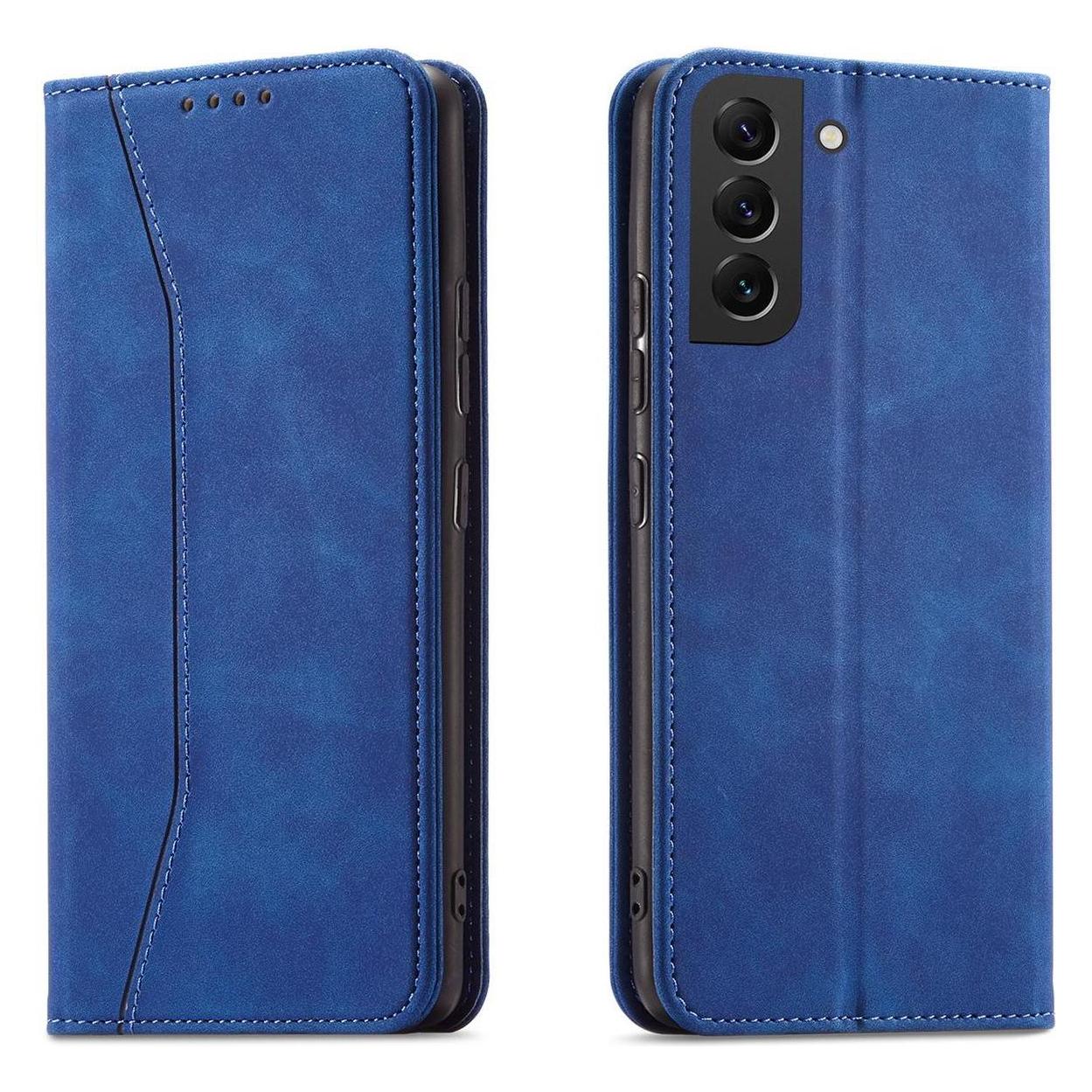 Hurtel Magnet Fancy Case Cover für Samsung Galaxy S22 + (S22 Plus) Tasche Brieftasche Kartenhalter Blau (Samsung Galaxy S22+) (1404978613)