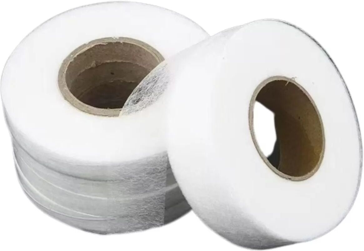 INF PA Hot-Melt Fusible-Web Klebefilm, Weiß 1.2cm x ca. 64m (5 Rollen) — Bügelbares Textilkleben, Wasch- und