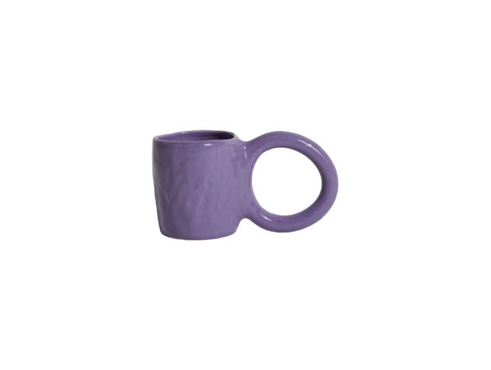 Petite Friture - Tasse à café Donut - Violet - Faïence émaillée - Designer Pia Chevalier