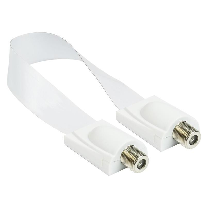 Good Connections SAT Fensterdurchführung High-Quality, weiss, Gesamtlänge inkl. Stecker 26,5cm, flexible Länge 17,5cm (Fensterdurchführung) (S-1000QW)
