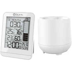 digi-tech GmbH Design Funk-Wetterstation mit Regenmesser Datumsanzeige LCD-Display Temperaturanzeige Hygrometer