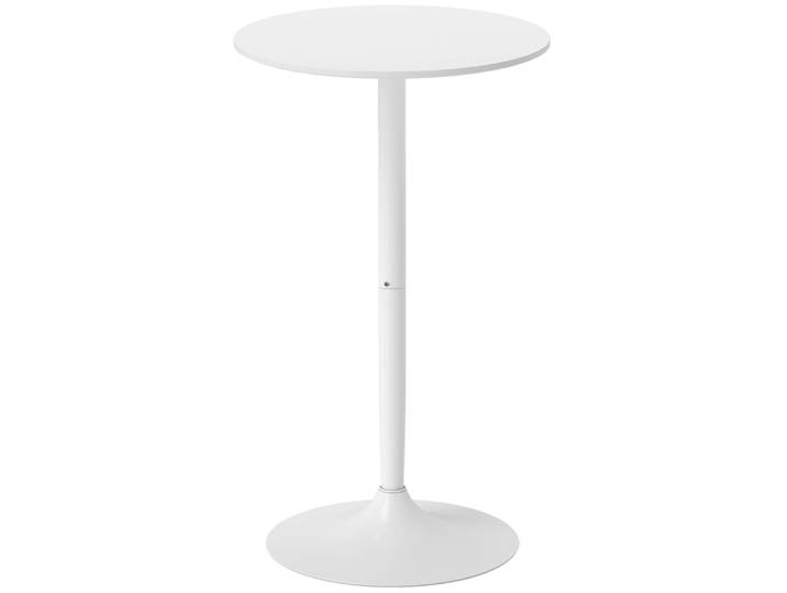Table de bar ronde style contemporain dim. 60l x 60l x 102h cm blanc