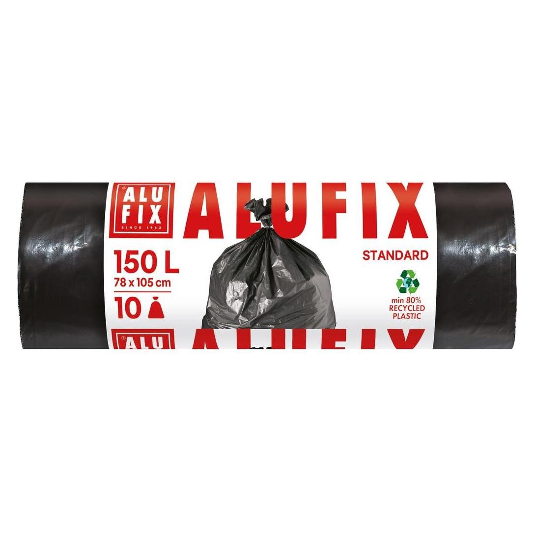 AluFix Worki na śmieci, LDPE, 150l, 10 szt., czarne (10x, 150 l) (66256742)