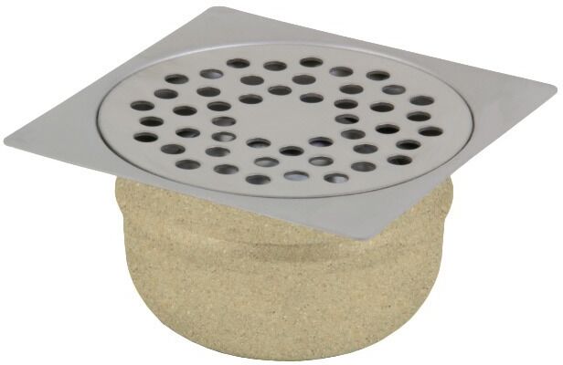 Siphon de sol inox 100x100 sortie verticale SV40 GEBO 21.412