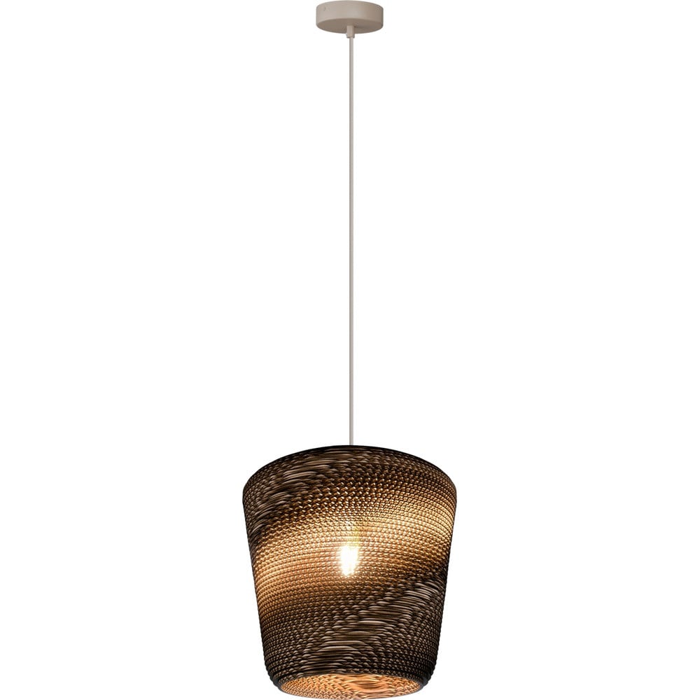 Masterlight Carta Moody Zand Hanglamp van Papier - Ø 34 cm - Bruin/Wit
