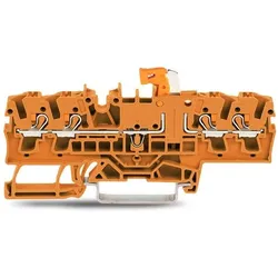 Wago 2202-1872 4-Leiter-Trenn- und Messklemme,mit Drücker,mit Prüfmöglichkeit,orange 22021872  - 50 Stück