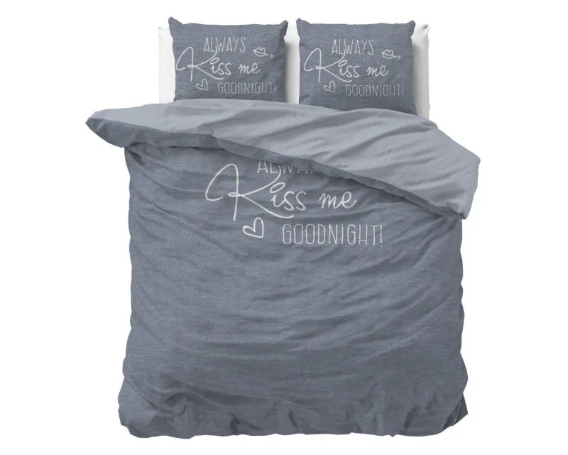 Sleeptime Kiss Me beddengoed blauw 200 x 220 cm