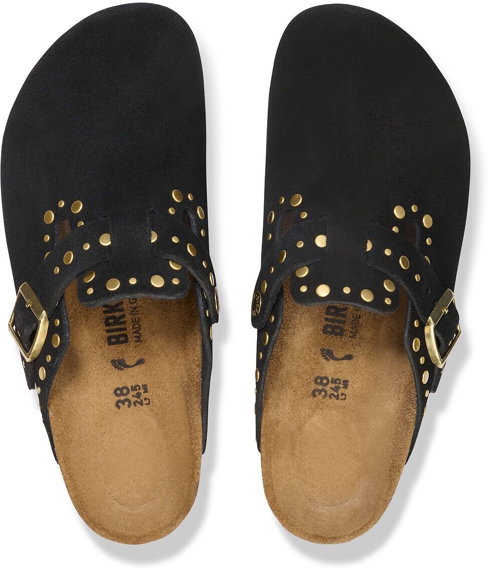 BIRKENSTOCK Sabots en cuir suédé BOSTON RIVET
