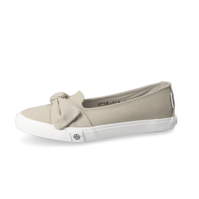 Ballerina DOCKERS BY GERLI, Damen, Gr. 41, Textil, grau, unifarben, Schuhe Ballerina, Freizeitschuh mit auffälliger Schleife