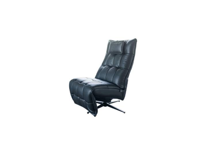 Kawola Relaxsessel Miko Schwarz Leder Relaxfunktion, Metall, Füllung: Schaumstoff, 75x115x94 cm, Wohnzimmer, Sessel, Relaxsessel