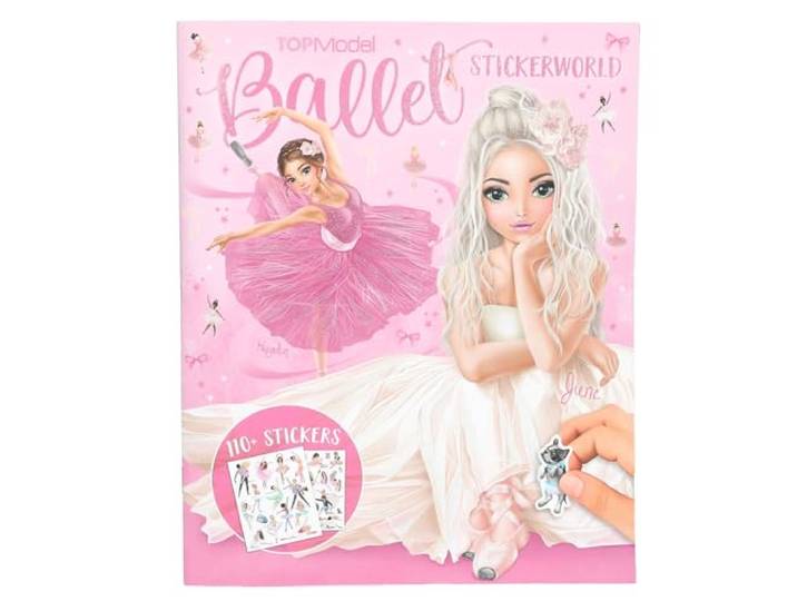 Depesche 13610 TOPModel Stickerworld Ballet - Stickerboek met 20 achtergrondpagina's om op te plakken, incl. 3 dubbele pagina's met kleding- en accessoirestickers