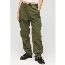 Superdry für Damen. W7011070A Niedrig geschnittene Cargohose Für Grün (30/32), Lässig, Baumwolle