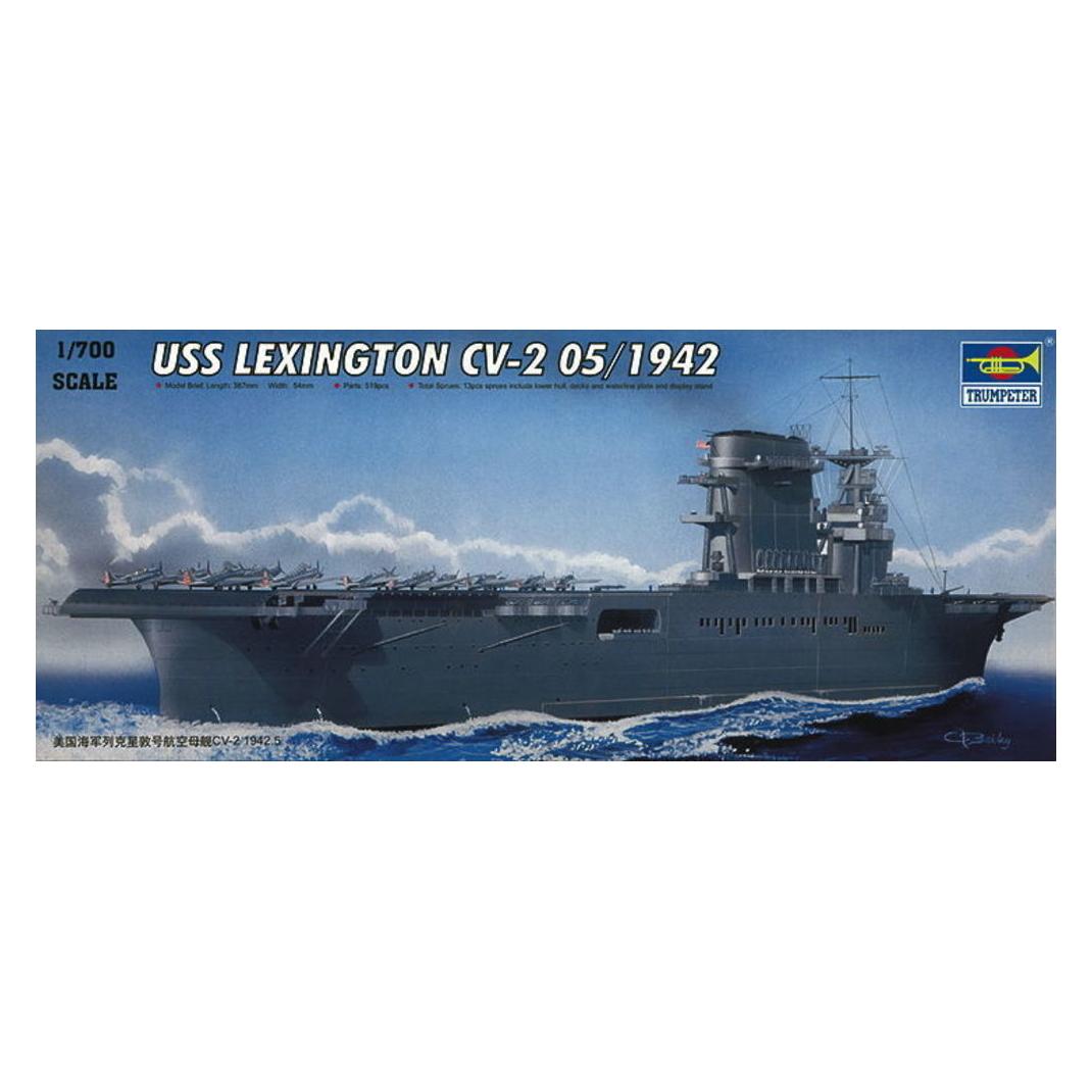 Trumpeter USS Lexington CV-2 05/1942 mit Flugzeugen und Wasserfläche!!!! (05716)