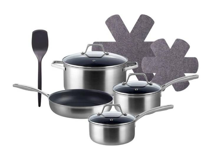 Kochtopf Lunasol Sirius Terra Multi-Layer 10-tlg. , silber, Ø:16cm, Töpfe, Kochtopf