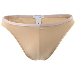 HOM Herren Micro Briefs Plumes - Ultralight Microfiber, Slip, Unterwäsche, Stretch, einfarbig Nude / S