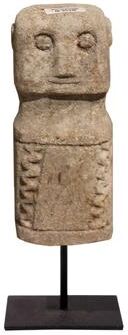 "Artissance 7"" H Natural Stone Antique Style Sumba Statue w/Stand, Art Figurine Sculpture, Home Decor Collectible"