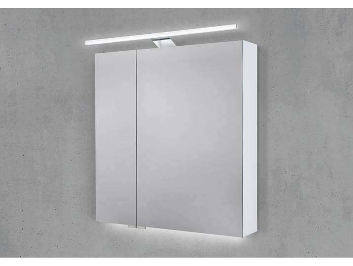 Spiegelschrank 70 cm mit MULTI Light LED Beleuchtung, Doppelspiegeltüren