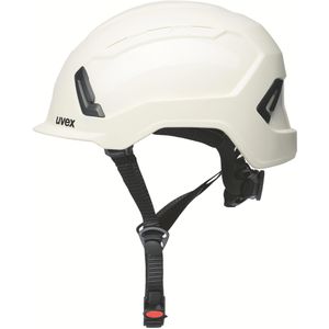 Uvex Schutzhelm pronamic Alpine E, EN 397, EN 12492, EN 50365, mit 6-Punkt-System & Kinnriemen, Größe 51-63, weiß