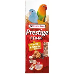 Versele-Laga Prestige Sticks kleine Papageien mit Nüssen & Rosinentopping 1x2 Stück