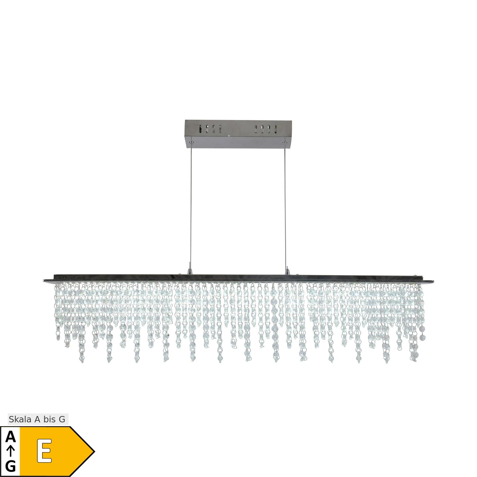 Näve LED Pendelleuchte "DIAMONDS" L: 120cm chrom