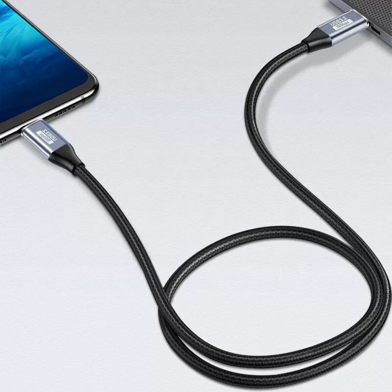 INF Dual USB-C 3.1 Gen2 100W Schnellladekabel 10Gbps Datenübertragung für Laptops, kompatibel mit APPLE, Samsung, Huawei 1,5 m