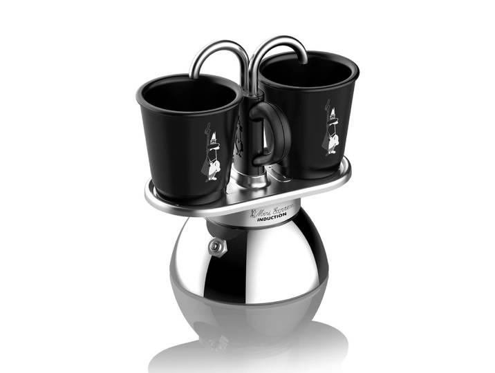 Set mini induction 2 tasses noir en aluminium H1