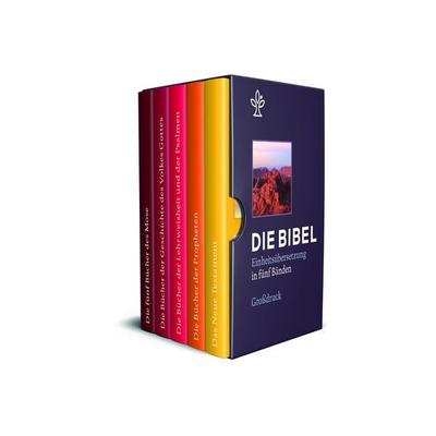 Die Bibel. Einheitsübersetzung der Heiligen Schrift. Gesamtausgabe / Bibel in 5 Einzelbüchern in Geschenkkassette, Großdruck, Gebundene Ausgabe von ,