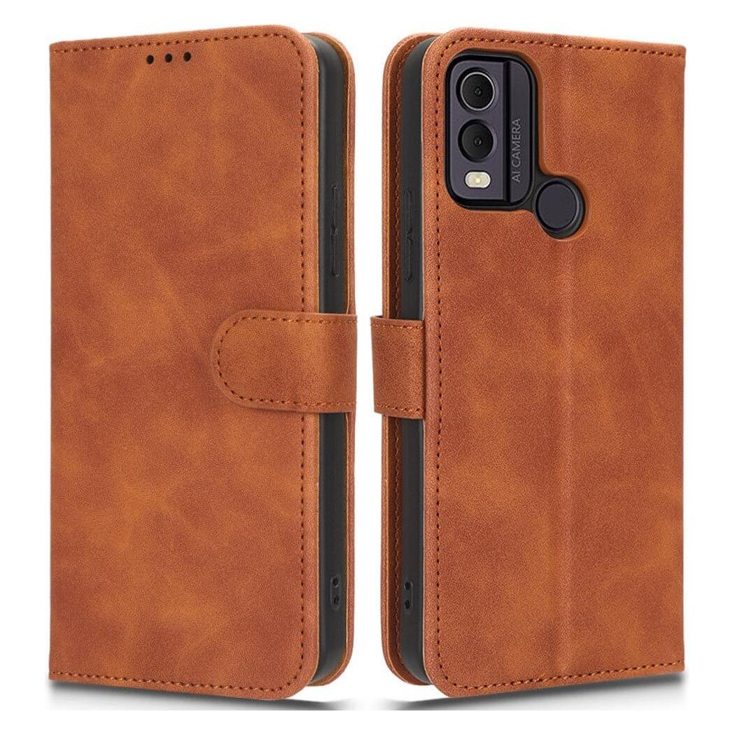 Cover-Discount Nokia C22 - Leder Etui Hülle braun (Nokia C22) (660138164E)