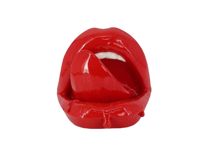 Design Dekorationsobjekt „Red Lips Pop Art“ Rot Invicta Interiors
