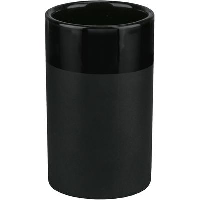 Zahnputzbecher KLEINE WOLKE "» Deep«", schwarz, B:6,8cm H:11,2cm L:6,8cm, Keramik, Zahnputzbecher