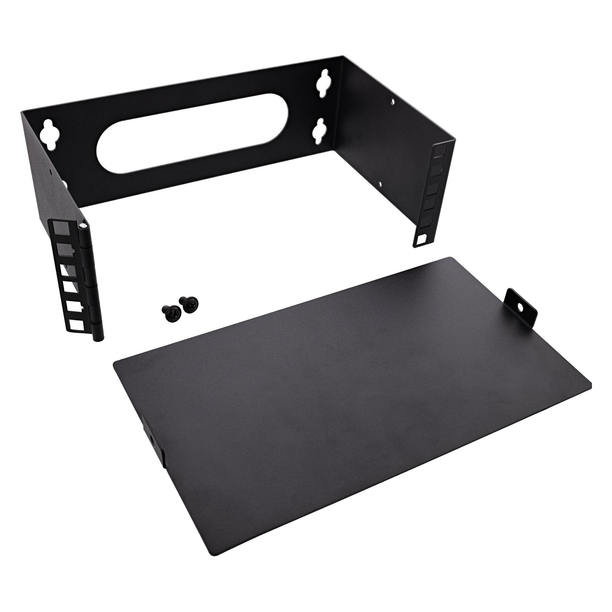 InLine 10" Mini Rack zur Wandmontage, 2HE, 15,2cm Tiefe, schwarz (2 HE, 10 Zoll Rack) (10102B)