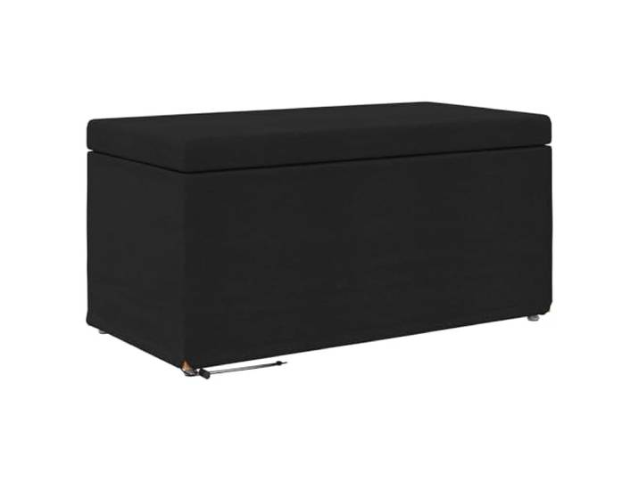 Makastle Hocker Schwarz 81 x 41 x 40 cm Stoff und Pressholz