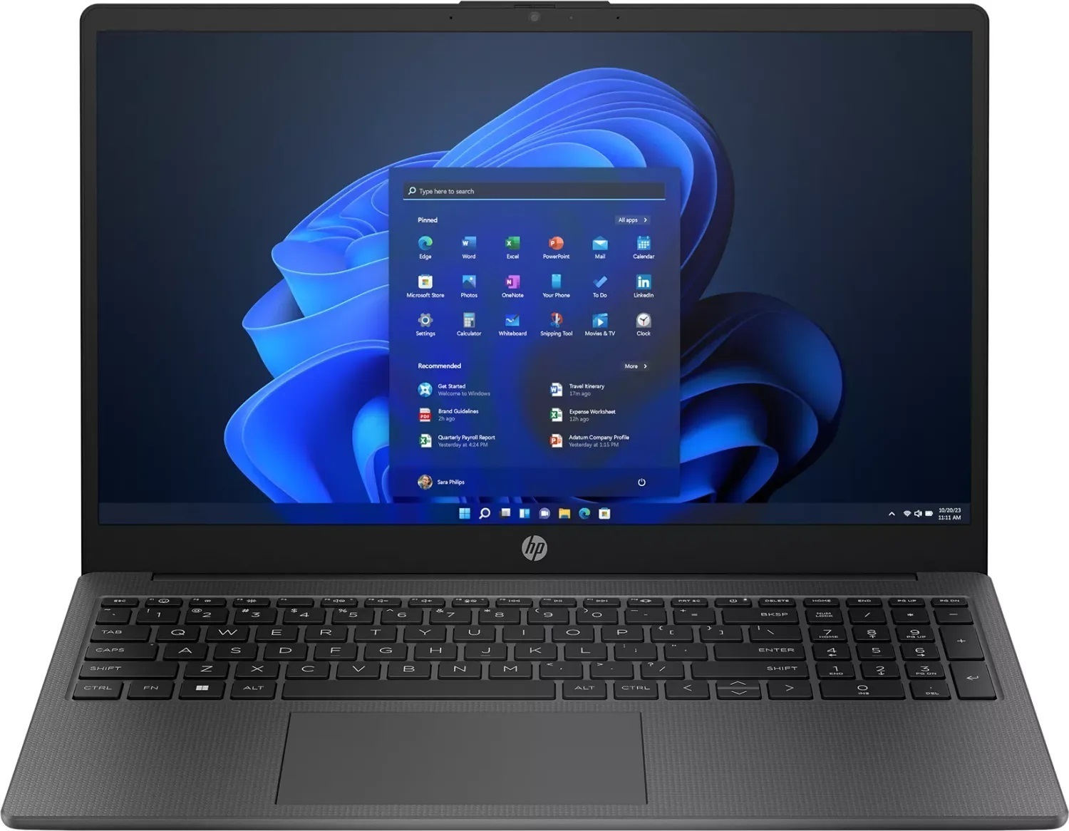 HP Schwarz 15,6" intel i7-1355U 8GB RAM 512GB SSD Windows11 Pro