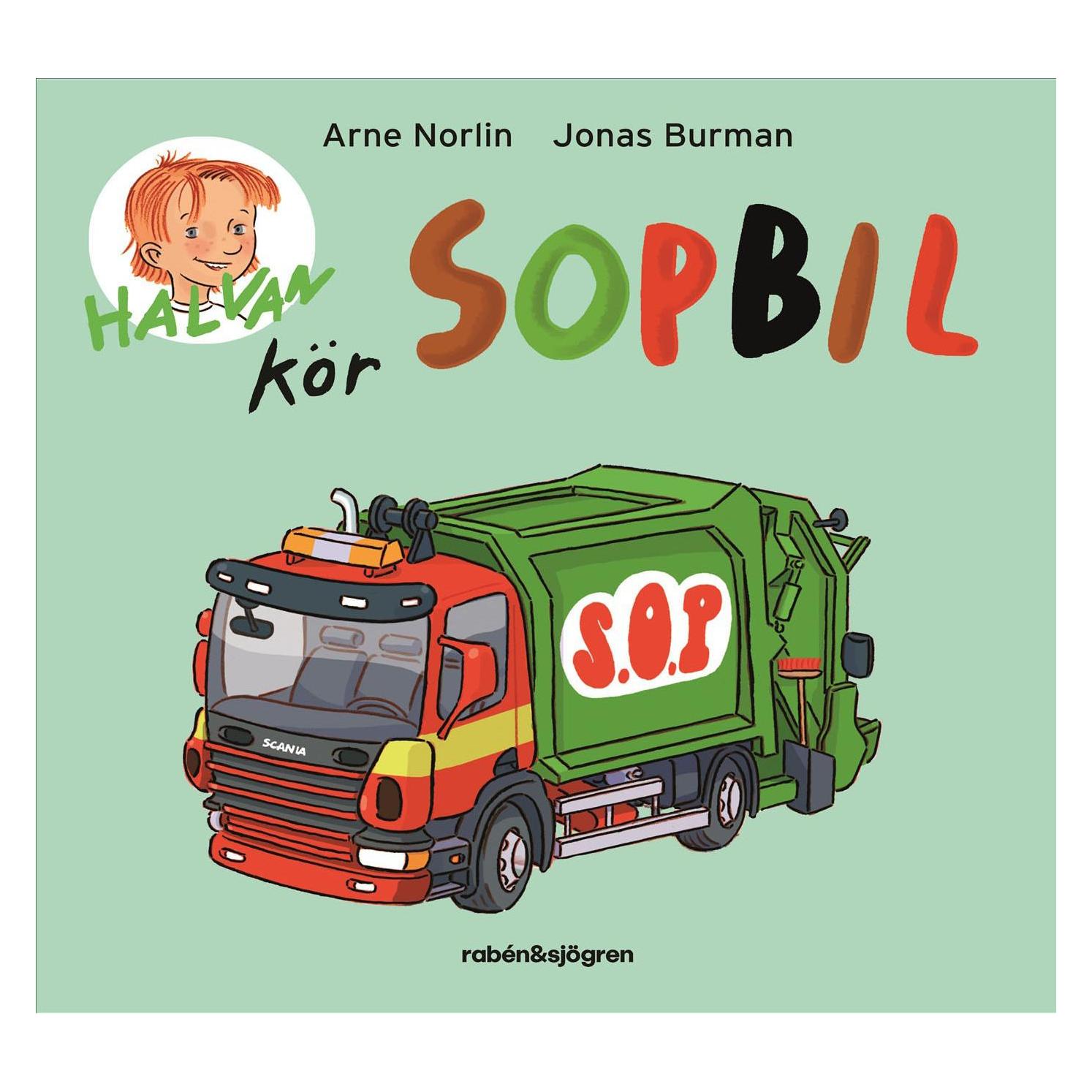 Rabén & Sjögren Halvan kör sopbil (9789129747065)