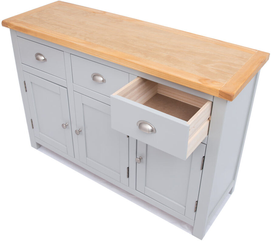 Longshore Tides Light Grey 3+3 Sideboard Grey 80cm H X 120cm W X 40cm D
