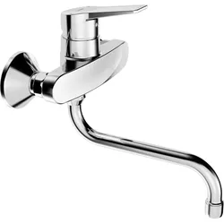 Hansa Spültisch-Einhand-Wandbatterie Hansatwist 0969 verchromt 09692193