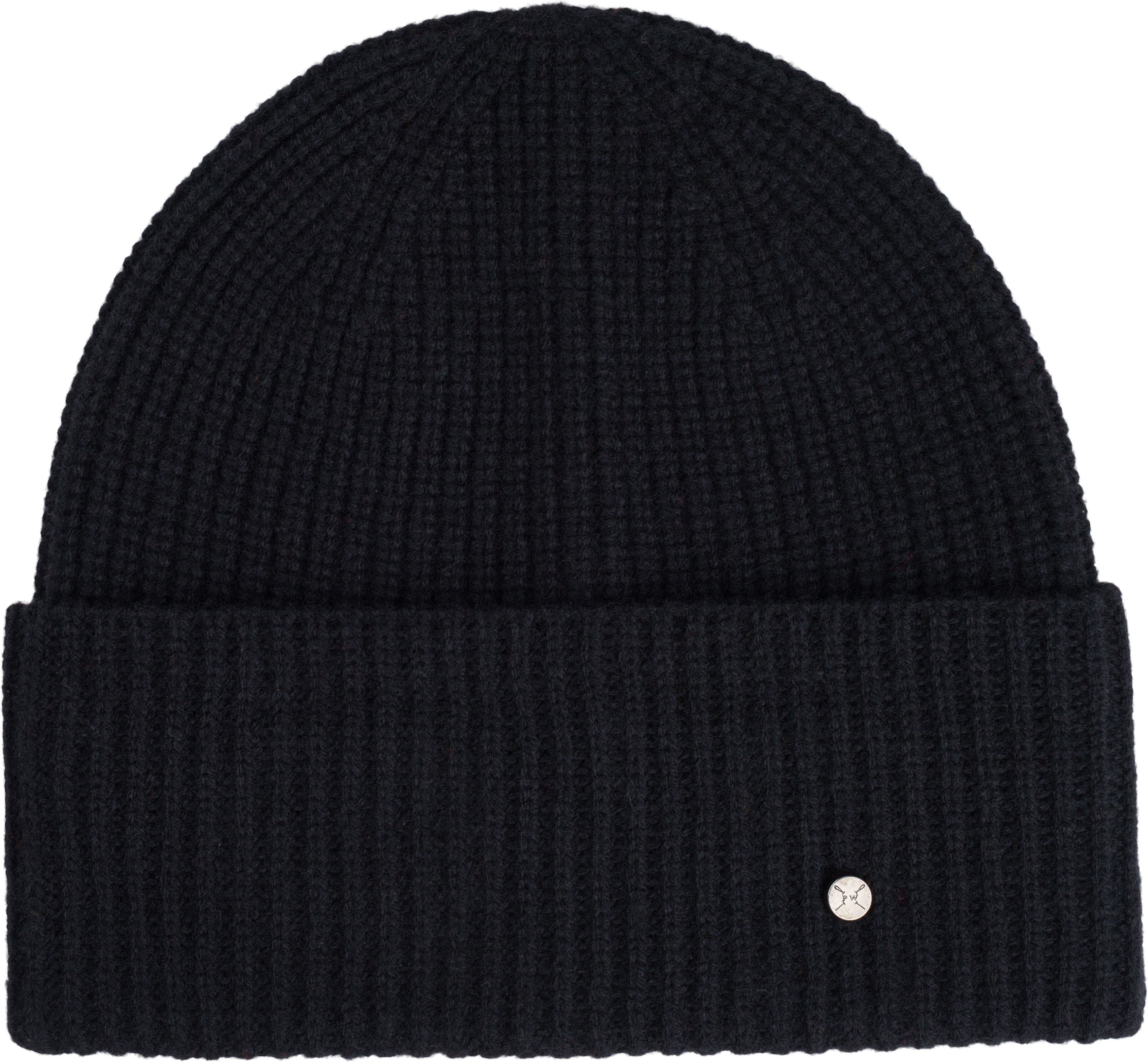 Strickmütze PEARLWOOD "BO", Herren, schwarz, Strick, Wollmischung, Mützen Strickmütze, schlichtes Design - mit breiter Krempe schwarz Einheitsgröße