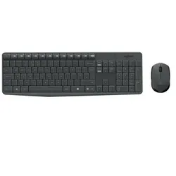 Logitech Combo-Tastatur Tastatur Maus Mk235 Rf Kabellos Grau