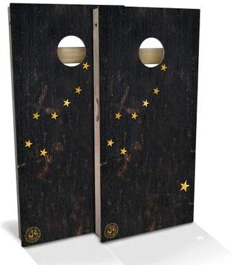 Skip's Garage Alaska Flag Outdoor Cornhole Board Set