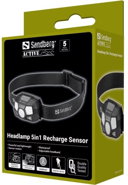 Sandberg 5-I-1 Genopladelig Sensor Pandelampe