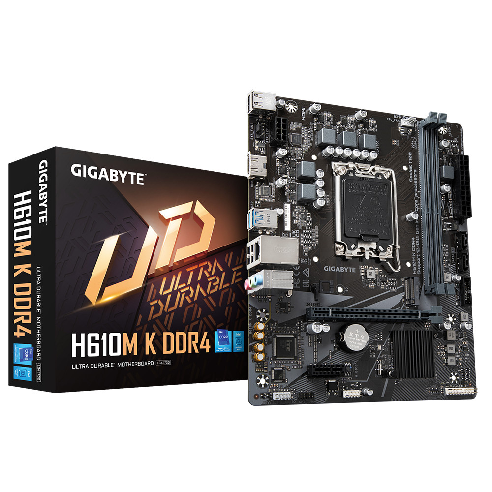 GIGABYTE H610M K DDR4 mATX Mainboard - Sockel 1700