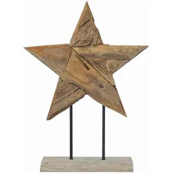 vidaXL Weihnachtsstern Braun 45 x 5 x 60 cm Massivholz Teak