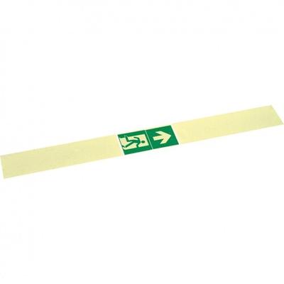 Aufkleber I PERMALIGHT power langnachleuchtend Notausgang/Pfeil f.Anti-Rutsch-Leitstreifen, selbstklebend,50x100mm, ASR DGUV 108-003